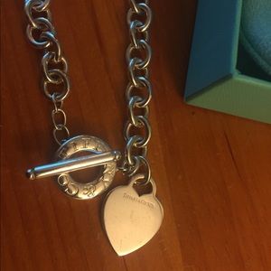 Tiffany Co Heart Toggle Necklace 